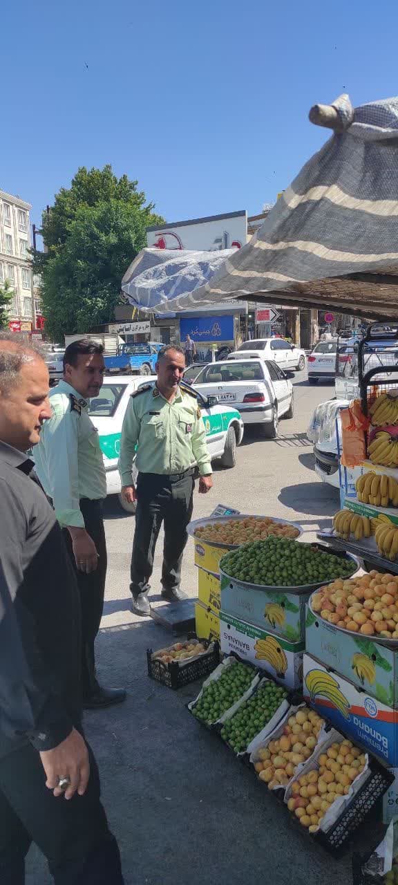 بازدید میدانی فرمانده انتظامی شهرستان جوانرود به همراه مدیران انتظامی شهرستان جوانرود از سطح شهر جوانرود